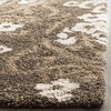 SAFAVIEH Area Rug 8×10 – Florida Shag Collection – Large – Smoke & Beige, Floral Design, Non-Shedding & Easy Cleaning, Plush Thick Pile, Ideal for Living Room, Bedroom, Dining Space (SG457-7913)(Smoke/Beige)