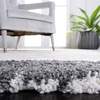 SAFAVIEH Area Rug 8×10 – Fontana Shag Collection – Large – Grey & Ivory, Modern Design, Non-Shedding & Easy Cleaning, Ultra Plush Thick Pile, Ideal for Living Room, Bedroom, Dining Space (FNT898F)(Grey/Ivory)