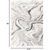 SAFAVIEH Area Rug 8×10 – Fontana Shag Collection – Large – Ivory & Green, Modern Design, Non-Shedding & Easy Cleaning, Ultra Plush Thick Pile, Ideal for Living Room, Bedroom, Dining Space (FNT848B)(Ivory/Grey)