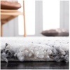 SAFAVIEH Area Rug 8×10 – Fontana Shag Collection – Large – Ivory & Green, Modern Design, Non-Shedding & Easy Cleaning, Ultra Plush Thick Pile, Ideal for Living Room, Bedroom, Dining Space (FNT848B)(Ivory/Grey)