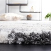 SAFAVIEH Area Rug 8×10 – Fontana Shag Collection – Large – Ivory & Grey, Modern Design, Non-Shedding & Easy Cleaning, Ultra Plush Thick Pile, Ideal for Living Room, Bedroom, Dining Space (FNT833A)(Ivory/Grey)