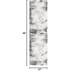 SAFAVIEH Area Rug 8×10 – Fontana Shag Collection – Large – Ivory & Grey, Modern Design, Non-Shedding & Easy Cleaning, Ultra Plush Thick Pile, Ideal for Living Room, Bedroom, Dining Space (FNT831A)(Ivory/Grey)