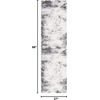 SAFAVIEH Area Rug 8×10 – Fontana Shag Collection – Large – Ivory & Grey, Modern Design, Non-Shedding & Easy Cleaning, Ultra Plush Thick Pile, Ideal for Living Room, Bedroom, Dining Space (FNT834A)(Ivory/Grey)
