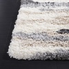 SAFAVIEH Area Rug 8×10 – Fontana Shag Collection – Large – Ivory & Grey, Modern Design, Non-Shedding & Easy Cleaning, Ultra Plush Thick Pile, Ideal for Living Room, Bedroom, Dining Space (FNT833A)(Ivory/Grey)