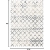SAFAVIEH Area Rug 8×10 – Fontana Shag Collection – Large – Ivory & Grey, Moroccan Pattern, Non-Shedding & Easy Cleaning, Ultra Plush Thick Pile, Ideal for Living Room, Bedroom, Dining Space (FNT845A)(Ivory/Grey)