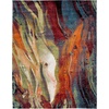 SAFAVIEH Area Rug 8×10 – Glacier Collection – Large – Red & Green, Modern Abstract Design, Non-Shedding & Easy Cleaning, Ideal for Living Room, Bedroom, Office, Dining Space (GLA126Q)