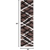 SAFAVIEH Area Rug 8×10 – Hi-Lo Shag Collection – Large – Charcoal & Ivory, Non-Shedding & Easy Cleaning, Ultra Plush Thick Raised Pile, Ideal for Living Room, Bedroom, Dining Space (HLS206H)(Brown/Ivory Charcoal)