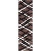 SAFAVIEH Area Rug 8×10 – Hi-Lo Shag Collection – Large – Charcoal & Ivory, Non-Shedding & Easy Cleaning, Ultra Plush Thick Raised Pile, Ideal for Living Room, Bedroom, Dining Space (HLS206H)(Brown/Ivory Charcoal)