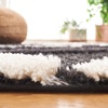 SAFAVIEH Area Rug 8×10 – Hi-Lo Shag Collection – Large – Charcoal & Ivory, Non-Shedding & Easy Cleaning, Ultra Plush Thick Raised Pile, Ideal for Living Room, Bedroom, Dining Space (HLS206H)(Charcoal/Ivory)