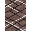 SAFAVIEH Area Rug 8×10 – Hi-Lo Shag Collection – Large – Charcoal & Ivory, Non-Shedding & Easy Cleaning, Ultra Plush Thick Raised Pile, Ideal for Living Room, Bedroom, Dining Space (HLS206H)(Brown/Ivory Charcoal)
