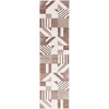 SAFAVIEH Area Rug 8×10 – Hollywood Collection – Large – Ivory & Peacock Blue, Mid-Century Modern Design, Non-Shedding & Easy Cleaning, Ideal for Living Room, Bedroom, Office, Dining Space (HLW709B)(Ivory/Brown)