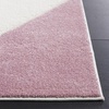SAFAVIEH Area Rug 8×10 – Hollywood Collection – Large – Ivory & Peacock Blue, Mid-Century Modern Design, Non-Shedding & Easy Cleaning, Ideal for Living Room, Bedroom, Office, Dining Space (HLW709B)(Ivory/Purple)
