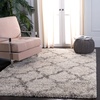 SAFAVIEH Area Rug 8×10 – Hudson Shag Collection – Large – Grey & Ivory, Trellis Pattern, Non-Shedding & Easy Cleaning, Ultra Plush Thick Pile, Ideal for Living Room, Bedroom, Dining Space (SGH269F)(Ivory/Grey)
