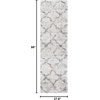 SAFAVIEH Area Rug 8×10 – Hudson Shag Collection – Large – Grey & Ivory, Trellis Pattern, Non-Shedding & Easy Cleaning, Ultra Plush Thick Pile, Ideal for Living Room, Bedroom, Dining Space (SGH269F)(Ivory/Grey)