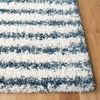 SAFAVIEH Area Rug 8×10 – Hudson Shag Collection – Large – Navy & Ivory, Modern Design, Non-Shedding & Easy Cleaning, Ultra Plush Thick Pile, Ideal for Living Room, Bedroom, Dining Space (SGH298N)(Ivory/Steel Blue)