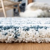 SAFAVIEH Area Rug 8×10 – Hudson Shag Collection – Large – Navy & Ivory, Modern Design, Non-Shedding & Easy Cleaning, Ultra Plush Thick Pile, Ideal for Living Room, Bedroom, Dining Space (SGH298N)(Ivory/Steel Blue)