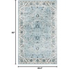 SAFAVIEH Area Rug 8×10 – Isabella Collection – Large – Cream & Beige, Oriental Design, Non-Shedding & Easy Cleaning, Ideal for Living Room, Bedroom, Office, Dining Space (ISA912A)(Light Blue/Cream)