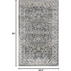 SAFAVIEH Area Rug 8×10 – Isabella Collection – Large – Cream & Beige, Oriental Design, Non-Shedding & Easy Cleaning, Ideal for Living Room, Bedroom, Office, Dining Space (ISA912A)(Grey/Dark Grey)