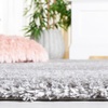 SAFAVIEH Area Rug 8×10 – Jasmine Shag Collection – Large – Light Grey & Ivory, Non-Shedding & Easy Cleaning, Ultra Plush Thick Pile, Ideal for Living Room, Bedroom, Dining Space (JSM100F)(Grey/Ivory)
