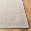 SAFAVIEH Area Rug 8×10 – Micro-Loop Collection – Large – Silver & Grey, Handmade Wool, Ideal for Living Room, Bedroom, Office, Dining Space (MLP527G)(Silver/Grey)