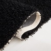 SAFAVIEH Area Rug 8×10 – Monterey Shag Collection – Large – Creme, Handmade, Plush Thick Pile, Ideal for Living Room, Bedroom, Dining Space (SG851C)(Black)