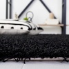 SAFAVIEH Area Rug 8×10 – Monterey Shag Collection – Large – Creme, Handmade, Plush Thick Pile, Ideal for Living Room, Bedroom, Dining Space (SG851C)(Black)