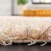 SAFAVIEH Area Rug 8×10 – Monterey Shag Collection – Large – Creme, Handmade, Plush Thick Pile, Ideal for Living Room, Bedroom, Dining Space (SG851C)(Creme)