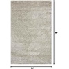SAFAVIEH Area Rug 8×10 – Monterey Shag Collection – Large – Creme, Handmade, Plush Thick Pile, Ideal for Living Room, Bedroom, Dining Space (SG851C)(Silver)