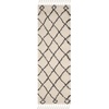 SAFAVIEH Area Rug 8×10 – Moroccan Fringe Shag Collection – Large – Cream & Charcoal, Boho Design, Non-Shedding & Easy Cleaning, Plush Thick Pile, Ideal for Living Room, Bedroom, Dining Space (MFG241B)(Cream/Charcoal)