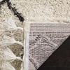 SAFAVIEH Area Rug 8×10 – Moroccan Fringe Shag Collection – Large – Cream & Charcoal, Boho Design, Non-Shedding & Easy Cleaning, Plush Thick Pile, Ideal for Living Room, Bedroom, Dining Space (MFG241B)(Cream/Charcoal)