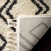 SAFAVIEH Area Rug 8×10 – Moroccan Fringe Shag Collection – Large – Cream & Charcoal, Boho Design, Non-Shedding & Easy Cleaning, Plush Thick Pile, Ideal for Living Room, Bedroom, Dining Space (MFG247B)(Cream/Charcoal)