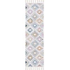 SAFAVIEH Area Rug 8×10 – Moroccan Fringe Shag Collection – Large – Grey & Ivory, Boho Design, Non-Shedding & Easy Cleaning, Plush Thick Pile, Ideal for Living Room, Bedroom, Dining Space (MFG106F)(Grey/Ivory)