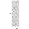 SAFAVIEH Area Rug 8×10 – Moroccan Fringe Shag Collection – Large – Grey & Ivory, Boho Design, Non-Shedding & Easy Cleaning, Plush Thick Pile, Ideal for Living Room, Bedroom, Dining Space (MFG106F)(Grey/Ivory)