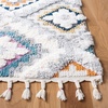 SAFAVIEH Area Rug 8×10 – Moroccan Fringe Shag Collection – Large – Grey & Ivory, Boho Design, Non-Shedding & Easy Cleaning, Plush Thick Pile, Ideal for Living Room, Bedroom, Dining Space (MFG106F)(Grey/Ivory)
