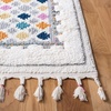 SAFAVIEH Area Rug 8×10 – Moroccan Fringe Shag Collection – Large – Ivory & Grey, Boho Design, Non-Shedding & Easy Cleaning, Plush Thick Pile, Ideal for Living Room, Bedroom, Dining Space (MFG102A)(Ivory/Grey)