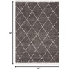 SAFAVIEH Area Rug 8×10 – Moroccan Fringe Shag Collection – Large – Ivory & Grey, Boho Design, Non-Shedding & Easy Cleaning, Plush Thick Pile, Ideal for Living Room, Bedroom, Dining Space (MFG332A)(Grey/Ivory)