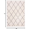 SAFAVIEH Area Rug 8×10 – Moroccan Fringe Shag Collection – Large – Ivory & Grey, Boho Design, Non-Shedding & Easy Cleaning, Plush Thick Pile, Ideal for Living Room, Bedroom, Dining Space (MFG332A)(Ivory/Grey)