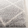 SAFAVIEH Area Rug 8×10 – Parma Shag Collection – Large – Cream & Grey, Trellis Pattern, Non-Shedding & Easy Cleaning, Ultra Plush Thick Pile, Ideal for Living Room, Bedroom, Dining Space (PMA515A)(Grey/Cream)