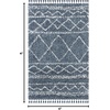 SAFAVIEH Area Rug 8×10 – Pro Luxe Shag Collection – Large – Ivory & Light Grey, Tassel Design, Non-Shedding & Easy Cleaning, Plush Thick Pile, Ideal for Living Room, Bedroom, Dining Space (PLX436A)(Blue/Ivory)
