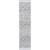 SAFAVIEH Area Rug 8×10 – Pro Luxe Shag Collection – Large – Ivory & Light Grey, Tassel Design, Non-Shedding & Easy Cleaning, Plush Thick Pile, Ideal for Living Room, Bedroom, Dining Space (PLX436A)(Grey/Ivory)