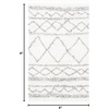 SAFAVIEH Area Rug 8×10 – Pro Luxe Shag Collection – Large – Ivory & Light Grey, Tassel Design, Non-Shedding & Easy Cleaning, Plush Thick Pile, Ideal for Living Room, Bedroom, Dining Space (PLX436A)(Ivory/Grey)