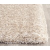 SAFAVIEH Area Rug 8×10 – South Beach Shag Collection – Large – Snow White, Handmade, Ultra Plush Thick Pile, Ideal for Living Room, Bedroom, Dining Space (SBS562A)(Champagne)