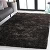 SAFAVIEH Area Rug 8×10 – South Beach Shag Collection – Large – Snow White, Handmade, Ultra Plush Thick Pile, Ideal for Living Room, Bedroom, Dining Space (SBS562A)(Charcoal)