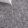 SAFAVIEH Area Rug 8×10 – South Beach Shag Collection – Large – Snow White, Handmade, Ultra Plush Thick Pile, Ideal for Living Room, Bedroom, Dining Space (SBS562A)(Steel Grey)