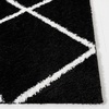 SAFAVIEH Area Rug 8×10 – Tahoe Shag Collection – Large – Black & White, Trellis Pattern, Non-Shedding & Easy Cleaning, Plush Thick Pile, Ideal for Living Room, Bedroom, Dining Space (THO676Z)(Black/White)