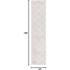 SAFAVIEH Area Rug 8×10 – Tahoe Shag Collection – Large – Black & White, Trellis Pattern, Non-Shedding & Easy Cleaning, Plush Thick Pile, Ideal for Living Room, Bedroom, Dining Space (THO676Z)(Silver/White)