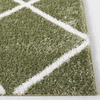 SAFAVIEH Area Rug 8×10 – Tahoe Shag Collection – Large – Black & White, Trellis Pattern, Non-Shedding & Easy Cleaning, Plush Thick Pile, Ideal for Living Room, Bedroom, Dining Space (THO676Z)(Sage/White)