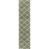 SAFAVIEH Area Rug 8×10 – Tahoe Shag Collection – Large – Black & White, Trellis Pattern, Non-Shedding & Easy Cleaning, Plush Thick Pile, Ideal for Living Room, Bedroom, Dining Space (THO676Z)(Sage/White)