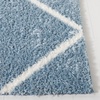 SAFAVIEH Area Rug 8×10 – Tahoe Shag Collection – Large – Black & White, Trellis Pattern, Non-Shedding & Easy Cleaning, Plush Thick Pile, Ideal for Living Room, Bedroom, Dining Space (THO676Z)(Blue/White)