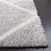 SAFAVIEH Area Rug 8×10 – Tahoe Shag Collection – Large – Black & White, Trellis Pattern, Non-Shedding & Easy Cleaning, Plush Thick Pile, Ideal for Living Room, Bedroom, Dining Space (THO676Z)(Light Grey/White)